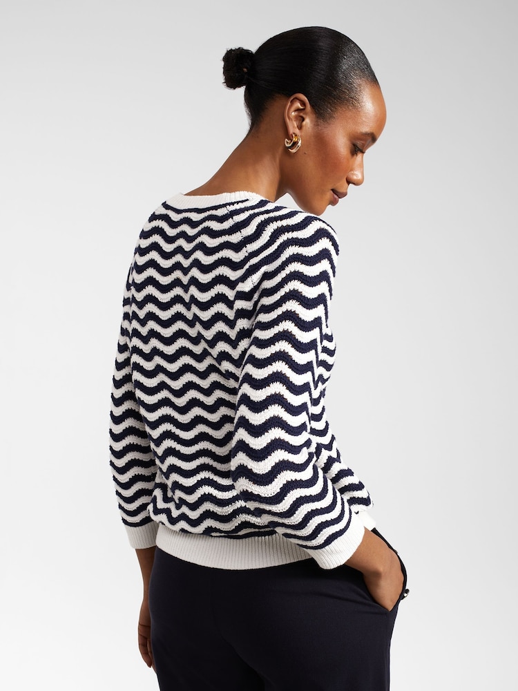 Hobbs Blue 100% Cotton Lulu Jumper - Image 7 of 7