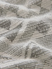 Neutral Navajo Style Cuban Collar Textured Jersey Short Sleeve Shirt - Image 8 of 8