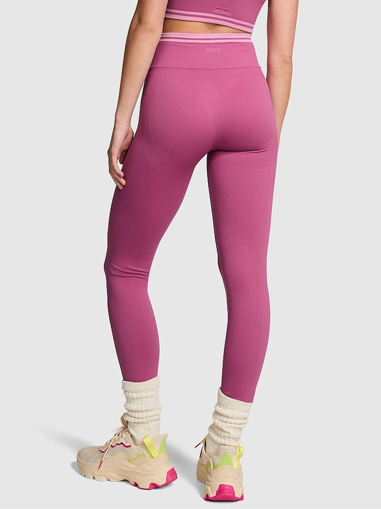 Victoria's Secret PINK Pink Violet Seamless Leggings - Image 2 of 4 Victoria's Secret PINK Pink Violet Seamless Leggings - Image 2 of 4