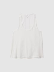 Reiss White Taloulah Scoop Neck Vest - Image 2 of 6