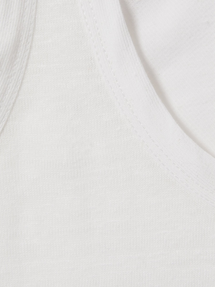 Reiss White Taloulah Scoop Neck Vest - Image 6 of 6
