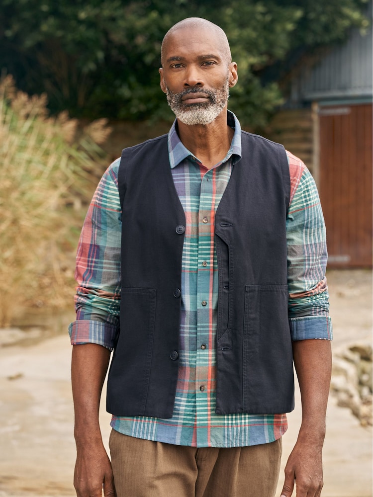 Seasalt Cornwall Black Multi Mens Banyan Shirt - Image 1 of 8