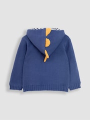 JoJo Maman Bébé Blue Dino Hooded Cosy Hoodies - Image 2 of 3