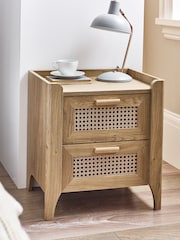 Julian Bowen Brown Sydney 2 Drawer Bedside - Image 1 of 6