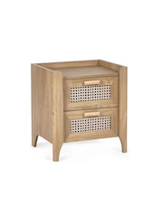 Julian Bowen Brown Sydney 2 Drawer Bedside - Image 2 of 6