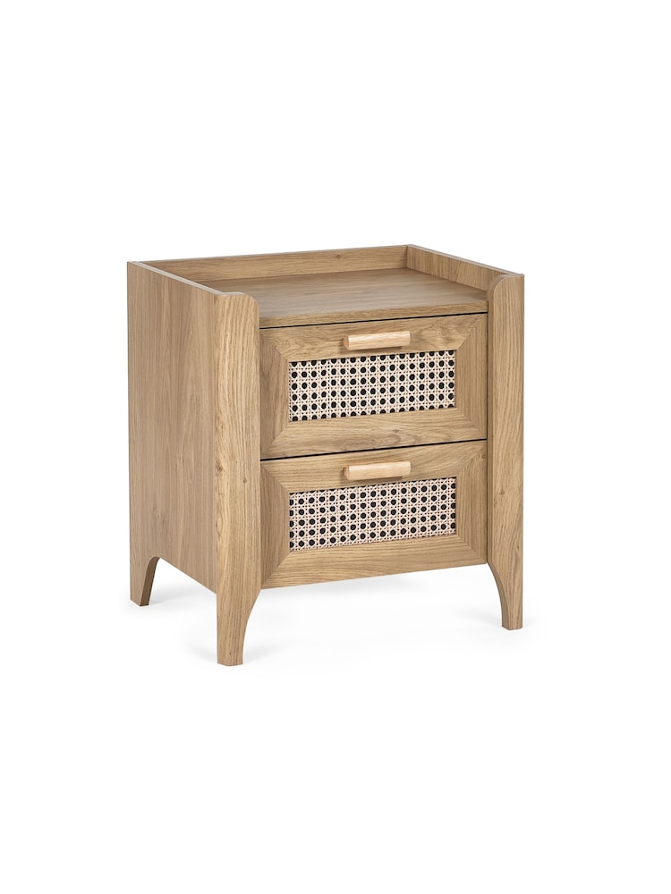 Julian Bowen Brown Sydney 2 Drawer Bedside - Image 2 of 6