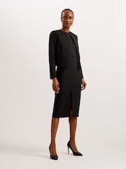 Ted Baker Black Manabuj Cropped Tailored Jacket - Image 1 of 6
