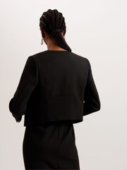 Ted Baker Black Manabuj Cropped Tailored Jacket - Image 4 of 6