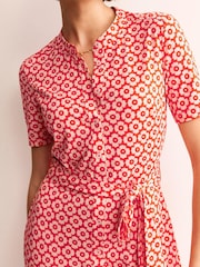 Boden Red Julia Short Sleeve Shirt Dress - Image 2 of 5