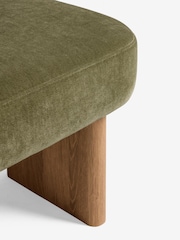 Relaxed Chenille Light Olive Nomad Left Hand Corner Dining Table and Corner Bench Set - Image 10 of 10