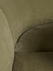 Relaxed Chenille Light Olive Nomad Left Hand Corner Dining Table and Corner Bench Set - Image 9 of 10