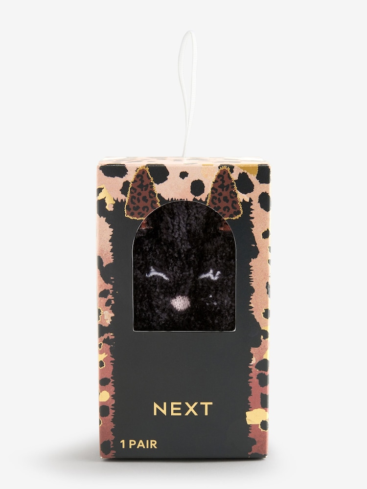 Black Cat Christmas Cosy Socks In Box - Image 4 of 4