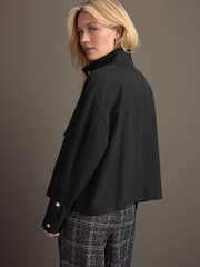 Black Funnel Neck Utility Bomber Jacket - Image 7 of 10