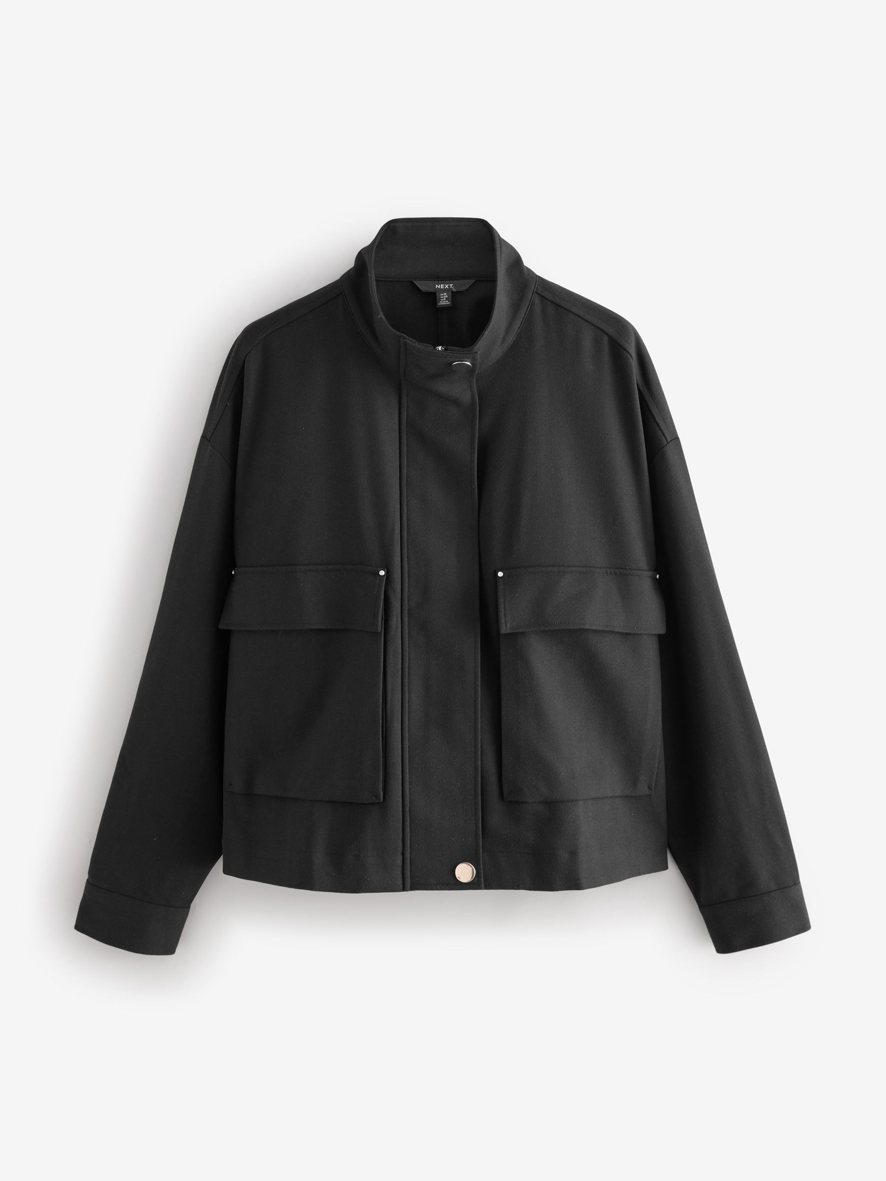 Buy Black Funnel Neck Utility Bomber Jacket from Next USA