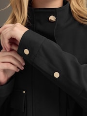 Black Funnel Neck Utility Bomber Jacket - Image 8 of 10