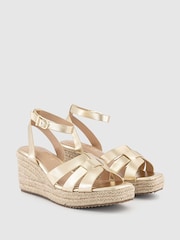 Office Metallic Marta Weave Espadrille Wedge Sandals - Image 2 of 3
