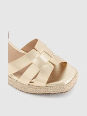 Office Metallic Marta Weave Espadrille Wedge Sandals - Image 3 of 3