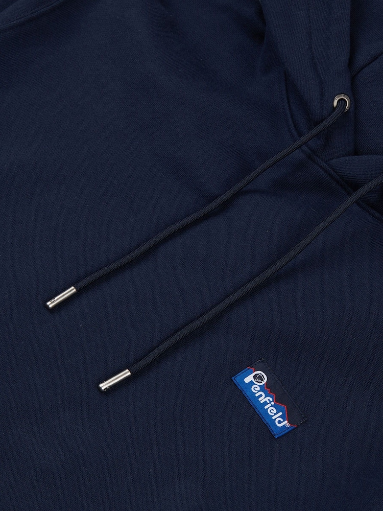 Penfield Blue Dark Mens Relaxed Fit Original Logo 100% Cotton Hoodie - Image 7 of 7