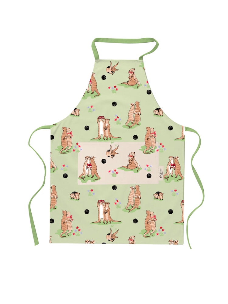 Cath Kidston Green Meerkats Easy Adjust 100% Cotton Apron - Image 1 of 2