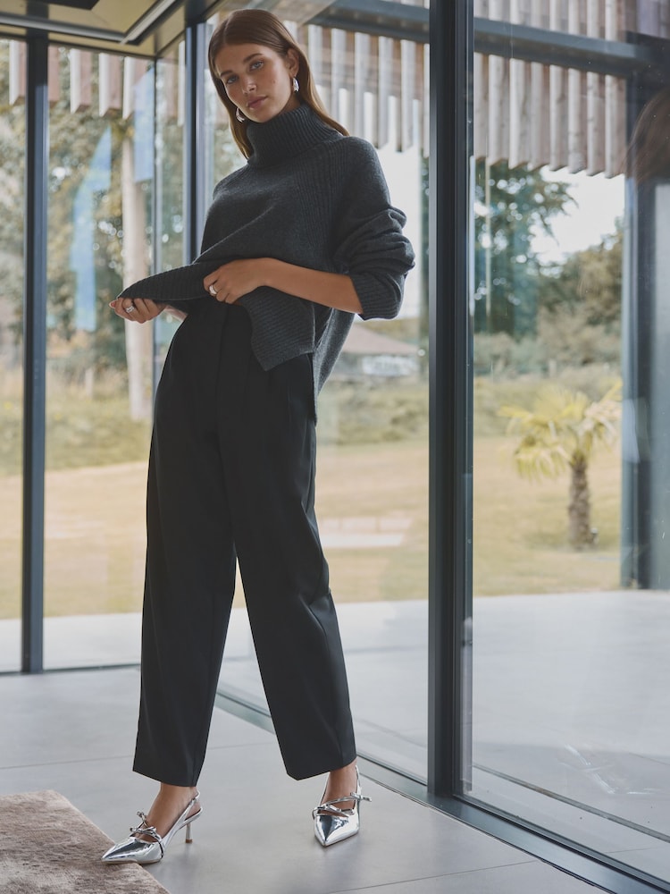 Negru - Premium Wool Rich Pantaloni de lucru - Imaginea 1 din 5