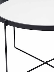 Pacific Black Voss Wood and Mirrored Glass Coffee Table - Image 3 of 6