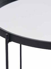 Pacific Black Voss Wood and Mirrored Glass Coffee Table - Image 4 of 6