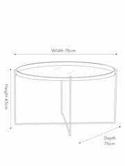Pacific Black Voss Wood and Mirrored Glass Coffee Table - Image 6 of 6