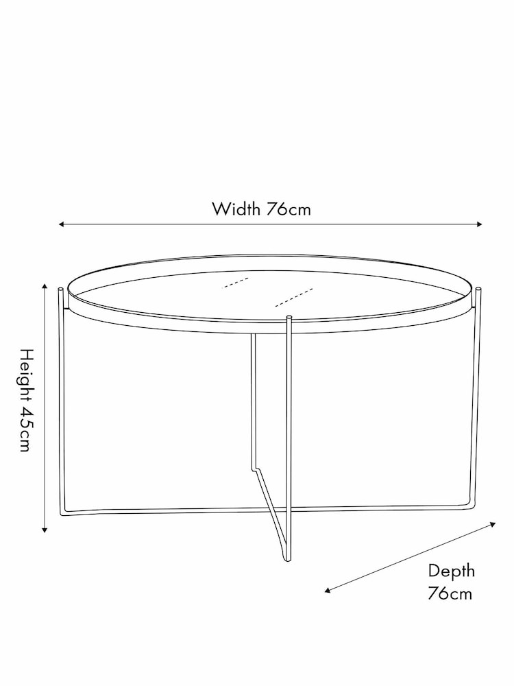Pacific Black Voss Wood and Mirrored Glass Coffee Table - Image 6 of 6