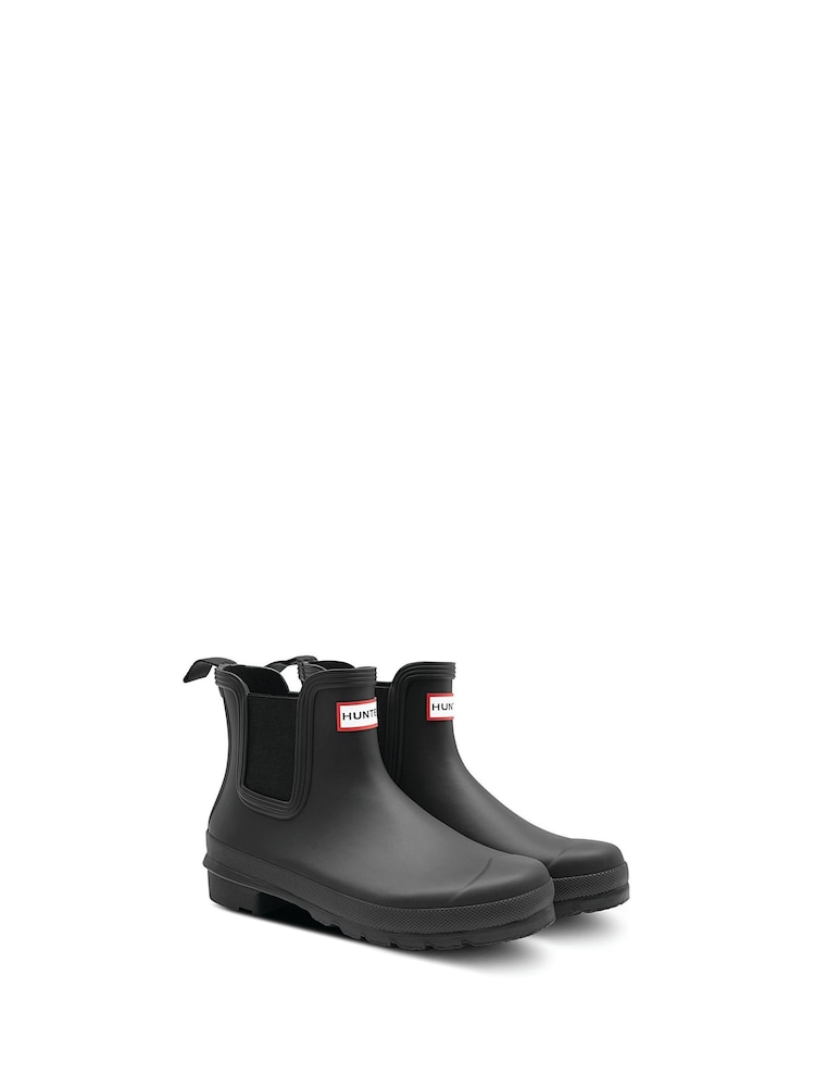 Hunter Womens Original Chelsea Boot Black Wellies - Image 2 of 5