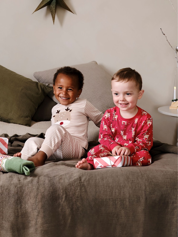 JoJo Maman Bébé kerstpyjama van jersey - Image 3 of 9