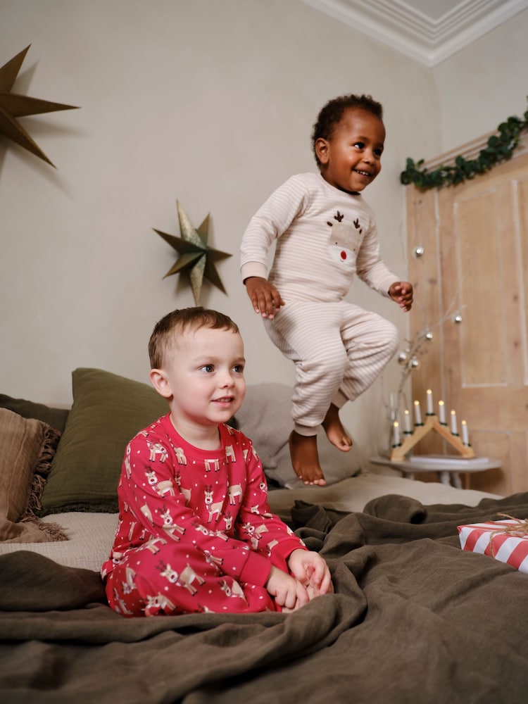 JoJo Maman Bébé kerstpyjama van jersey - Image 4 of 9