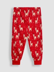 JoJo Maman Bébé Red Christmas Jersey Pyjamas - Image 9 of 9