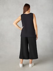 Live Unlimited Black Curve Petite Pull-On Cropped Trousers - Image 2 of 5