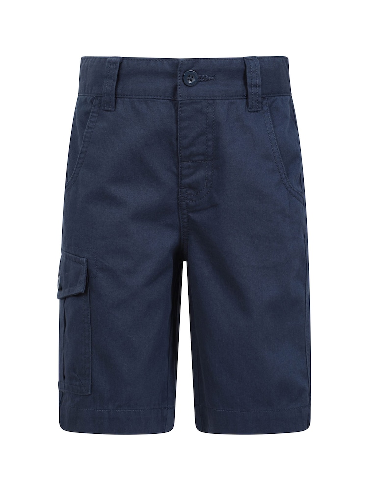 Mountain Warehouse Blue Kids 100% Cotton Cargo Shorts - Image 1 of 7