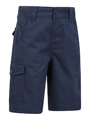Mountain Warehouse Blue Kids 100% Cotton Cargo Shorts - Image 2 of 7