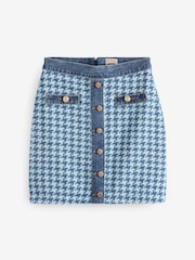 Guess Blue Tweed Skirt - Image 7 of 8