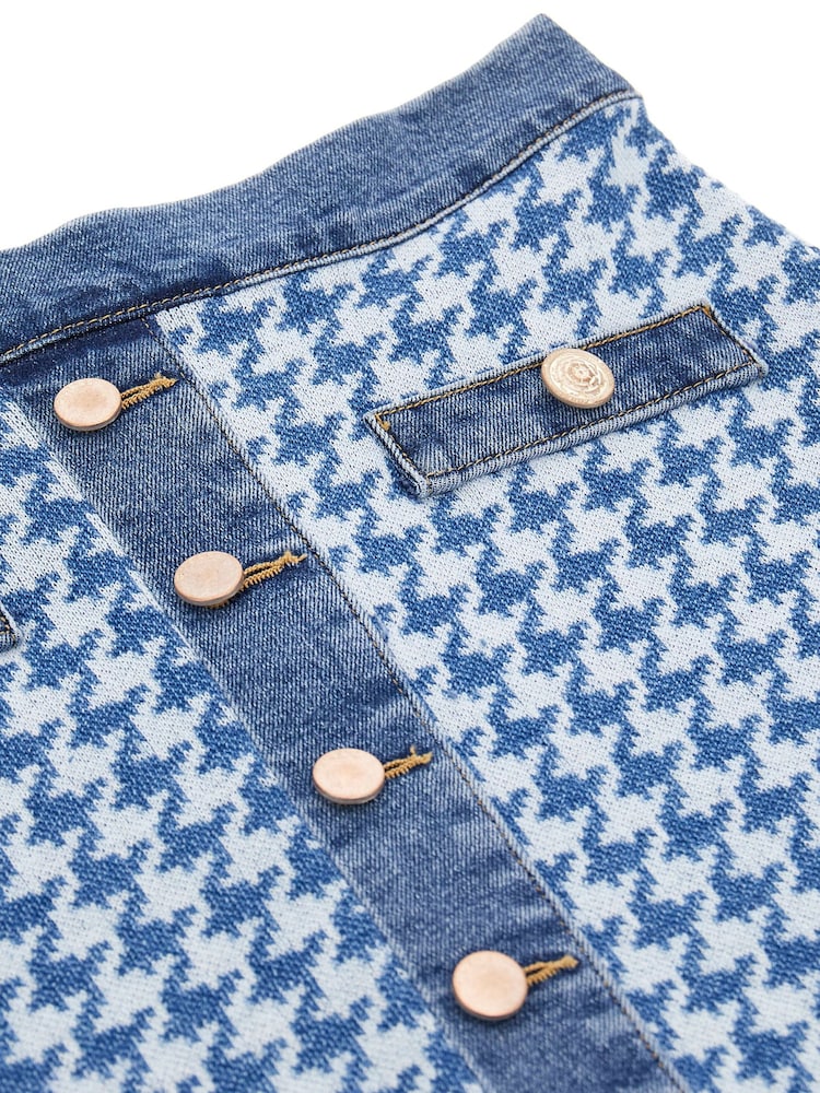 Guess Blue Tweed Skirt - Image 8 of 8