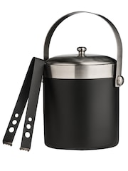 Maison by Premier Black Enamel Ice Bucket With Tongs - Image 1 of 2