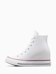 Converse White Chuck Taylor All Star Wedge Trainers - Image 4 of 13