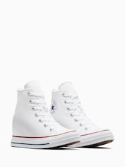 Converse White Chuck Taylor All Star Wedge Trainers - Image 8 of 13