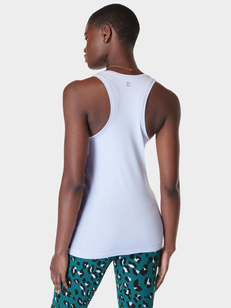 Sweaty Betty Salt Blue Athlete Seamless Workout Tank Top - Image 2 of 7