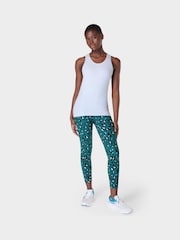 Sweaty Betty Salt Blue Athlete Seamless Workout Tank Top - Image 4 of 7