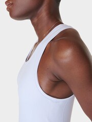 Sweaty Betty Salt Blue Athlete Seamless Workout Tank Top - Image 6 of 7