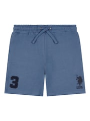 Azul oscuro - U.S. Polo Assn. Boys 100% Cotton Player 3 Sweat Shorts - Imagen 1 de 3