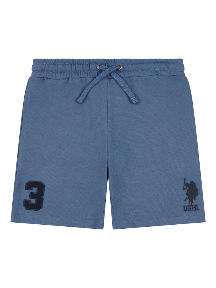 Azul oscuro - U.S. Polo Assn. Boys 100% Cotton Player 3 Sweat Shorts - Imagen 1 de 3