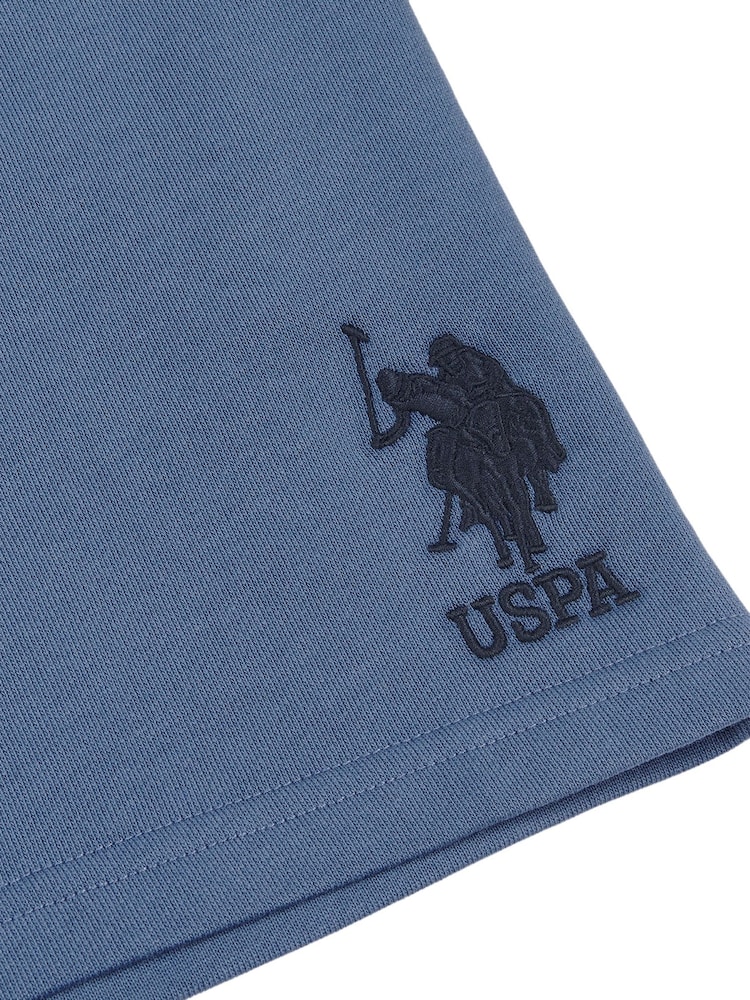 Azul oscuro - U.S. Polo Assn. Boys 100% Cotton Player 3 Sweat Shorts - Imagen 3 de 3