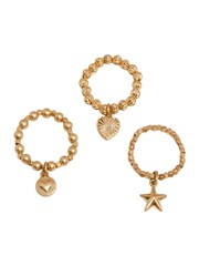 Bibi Bijoux Gold Tone Stellar Harmony Stretch Ring Set - Image 1 of 4