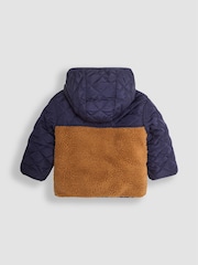 JoJo Maman Bébé Brown Dinosaur Reversible Jacket - Image 3 of 7