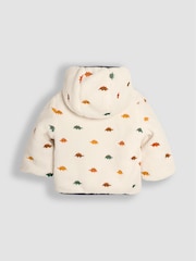 JoJo Maman Bébé Brown Dinosaur Reversible Jacket - Image 5 of 7