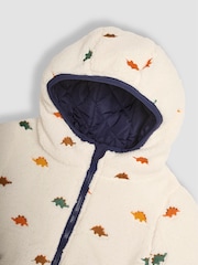 JoJo Maman Bébé Brown Dinosaur Reversible Jacket - Image 7 of 7